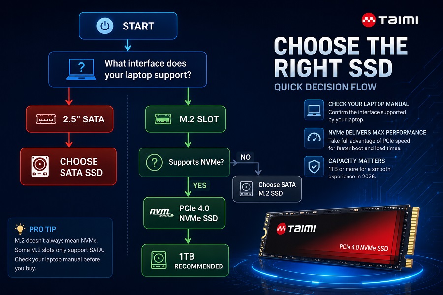 SSD selection guide for SATA and NVMe laptop upgrades