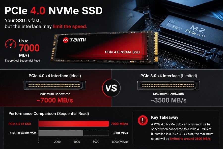 Taimi PCIe 4.0 NVMe SSD for high-speed storage performance comparison